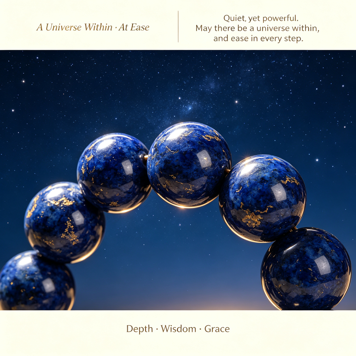Natural Lapis Lazuli Crystal Bracelet – 8mm & 10mm