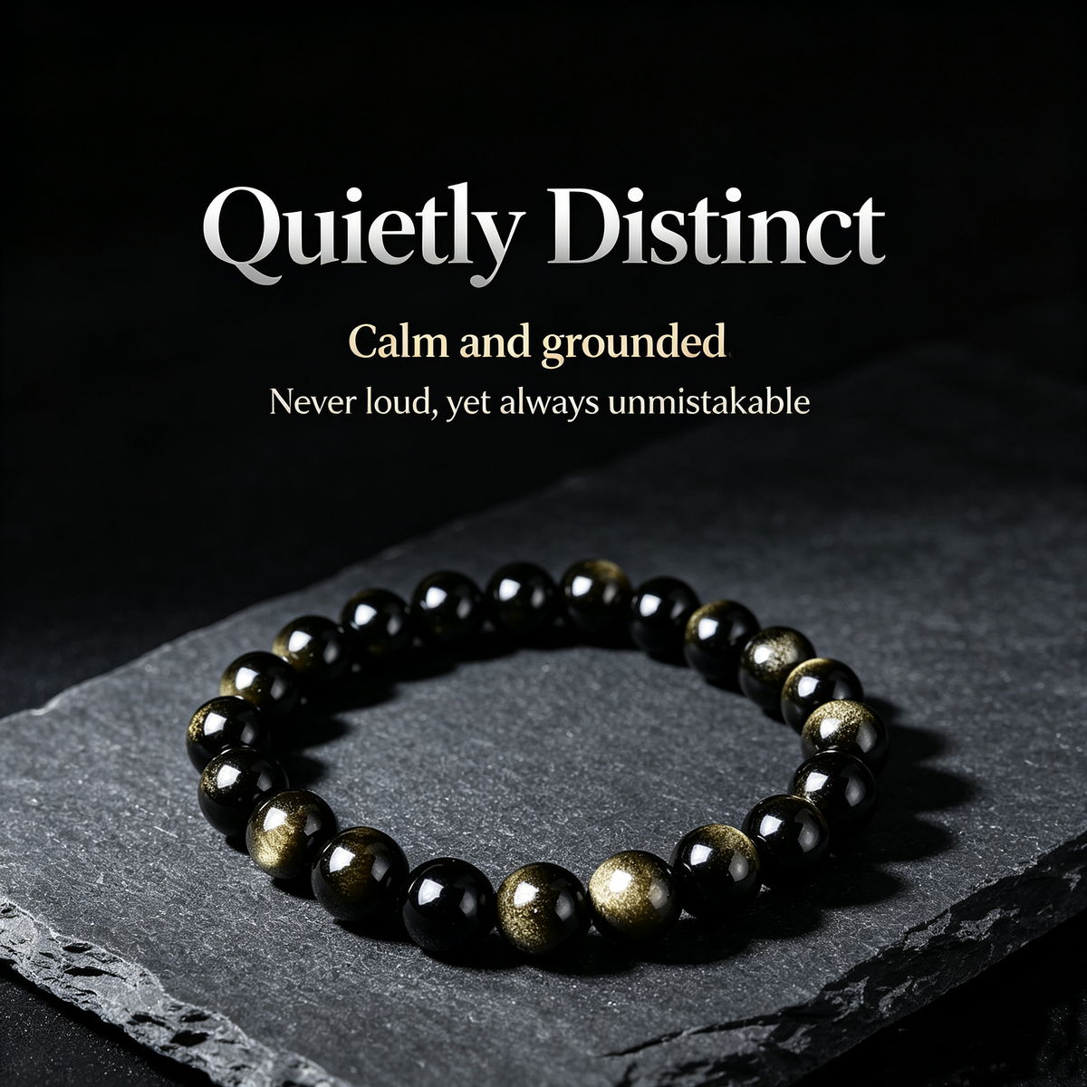 Natural Black Obsidian Bracelet – 8mm & 10mm